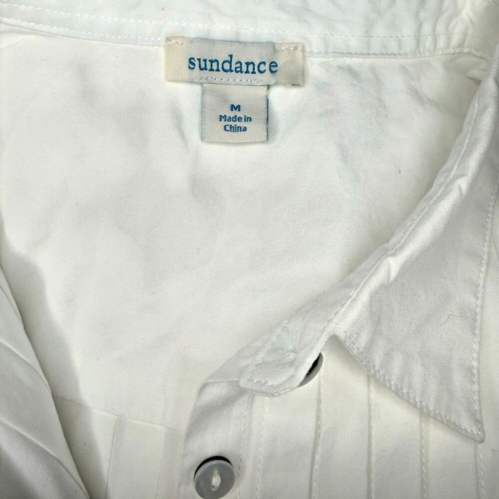 Sundance Classic Business White Button Down Shirt Size: M - Picture 3 of 3